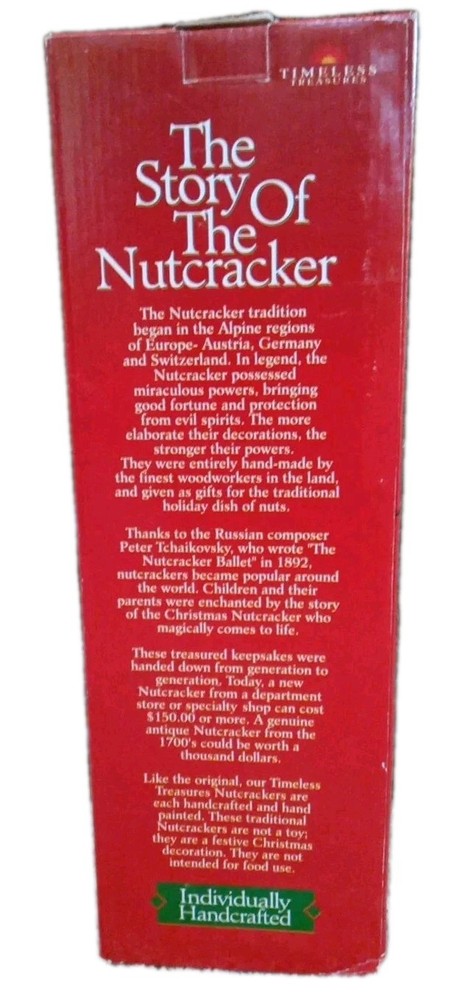 Timeless Treasures 15" Nutcracker Individually Crafted Original Packing