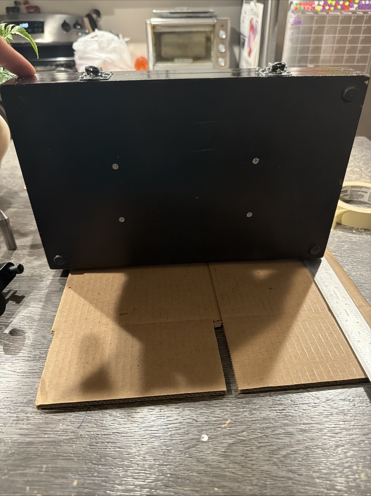 gauge block set 81 piece block set unknown maker wood case complete crack on top