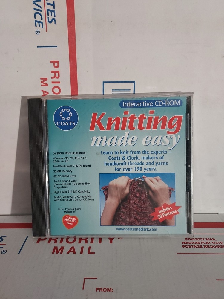 Knitting Made Easy (Interactive CD-Rom, 2002) Good Used No Keycode - #13