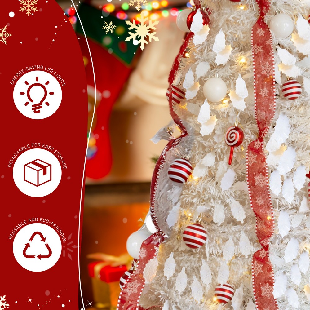 6 FT Fully Decorated Pre-lit Christmas Tree