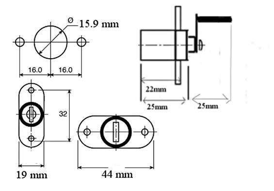 Gang Lock Cylinder - Two Keys