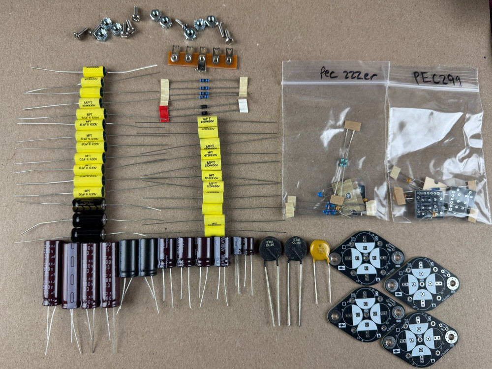HH Scott LK-72B Complete Recap Kit Amplifier Rebuild Can Caps PECs
