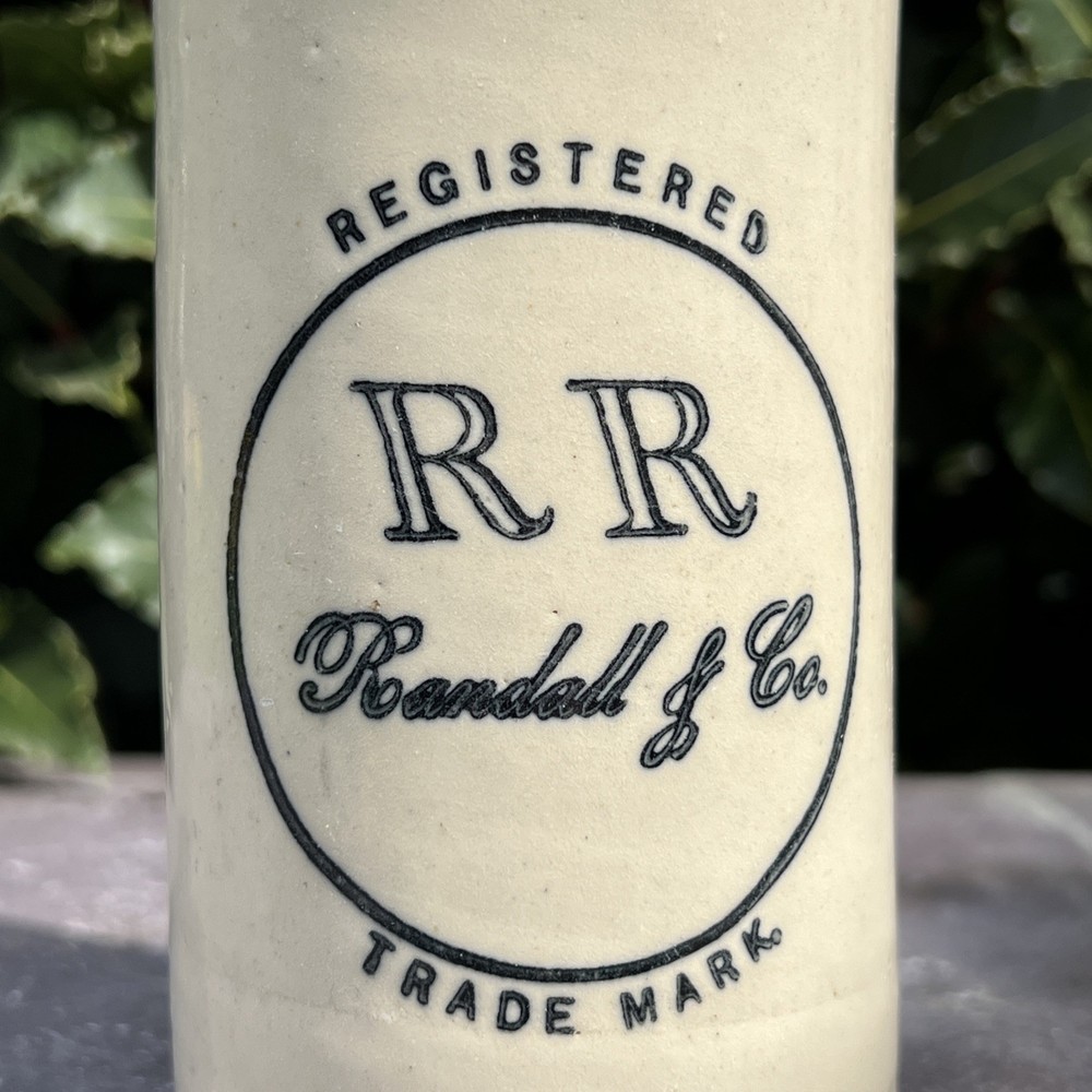 Randall & Co Salt Glazed Ginger Beer Bottle, Old Rustic Kitchen Décor Stoneware
