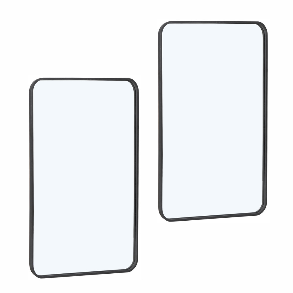 2PCS 24" x 36" Rectangular Wall Mirror Hanging Mirror Makeup Mirror Bathroom