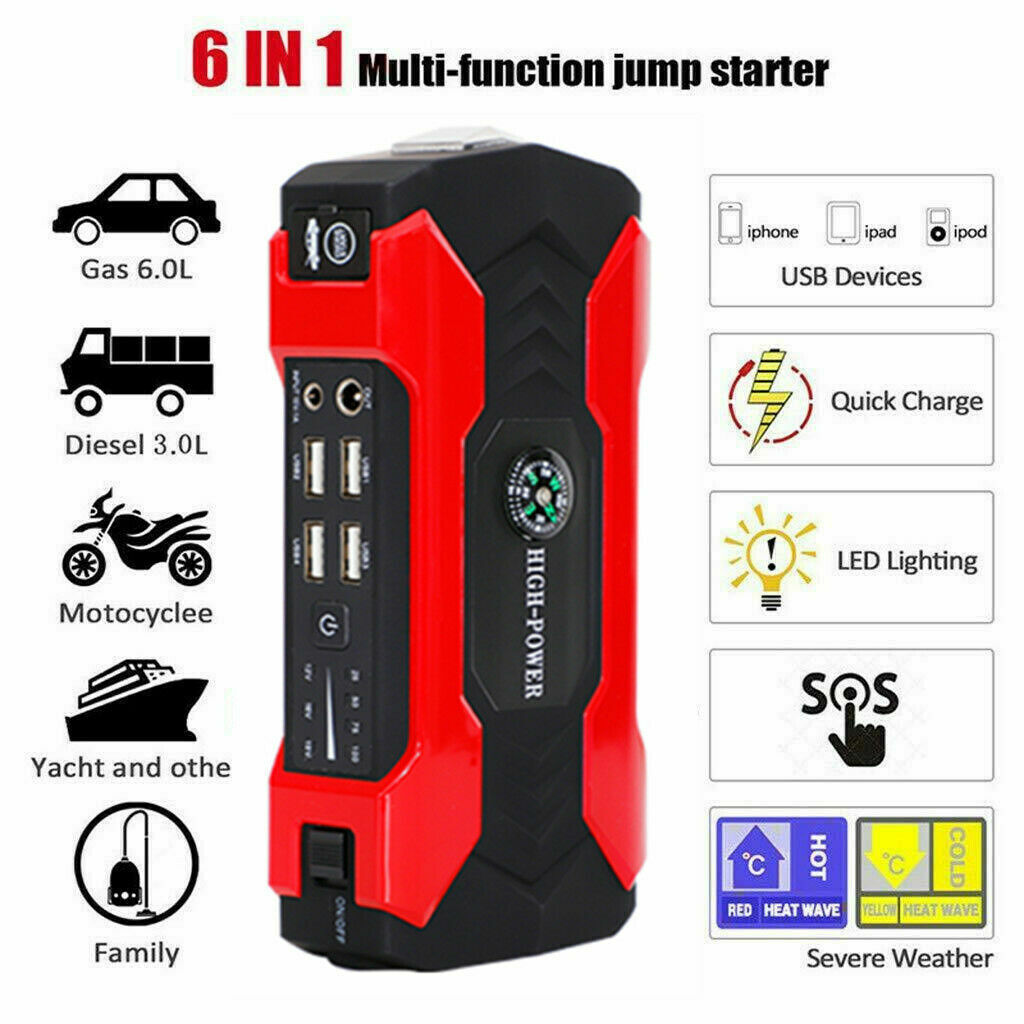 Car Jump Starter 100000mAh Booster Jumper Box Power Bank Battery Charger