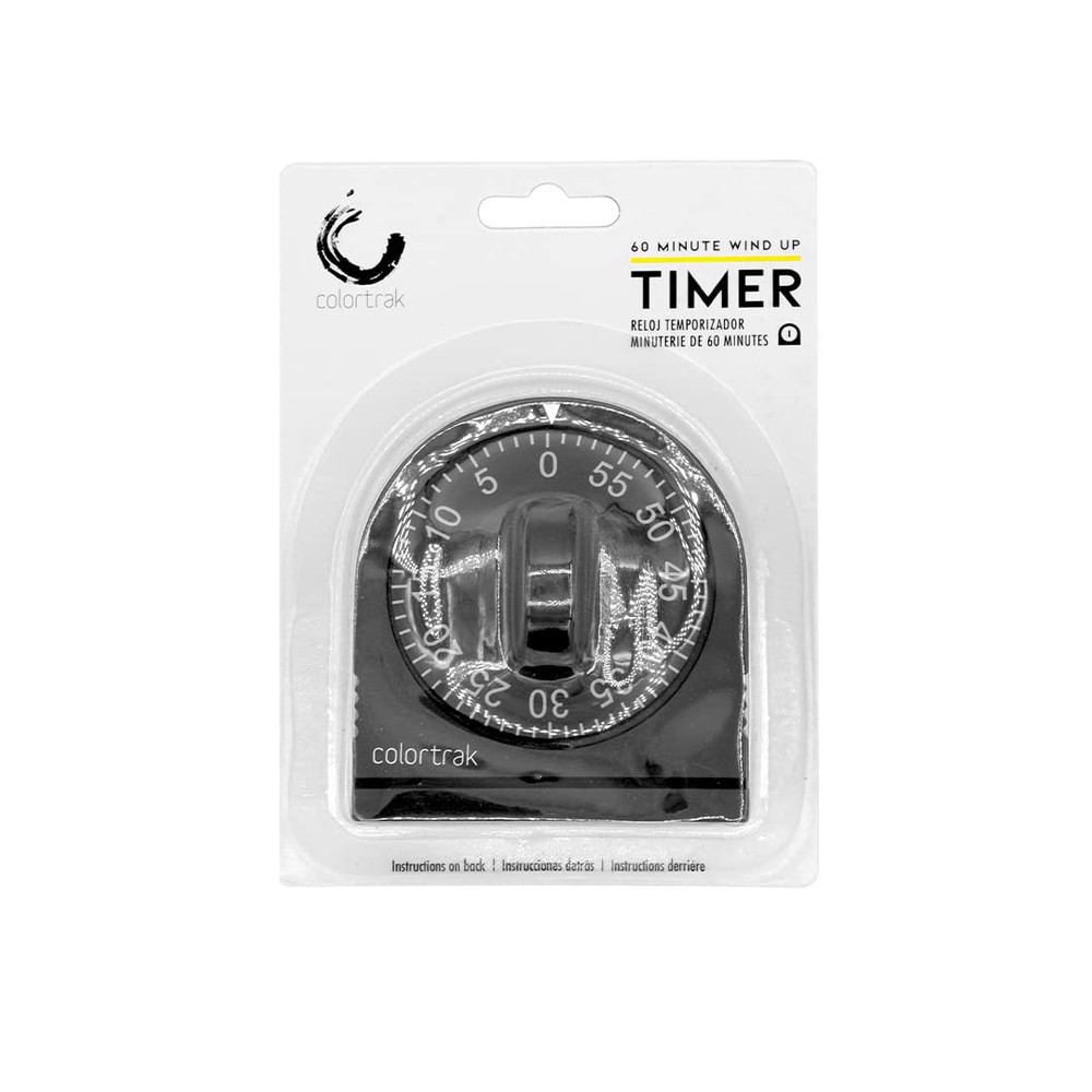 60‑Minute Wind‑Up Mechanical Timer | Battery‑Free Countdown Timer for Kitchen, S