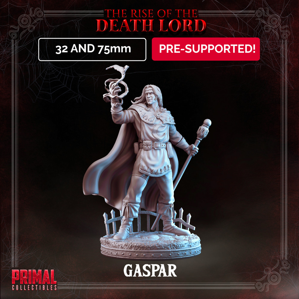DnD Wizard Gaspar Mini 32mm Scale TTRPG