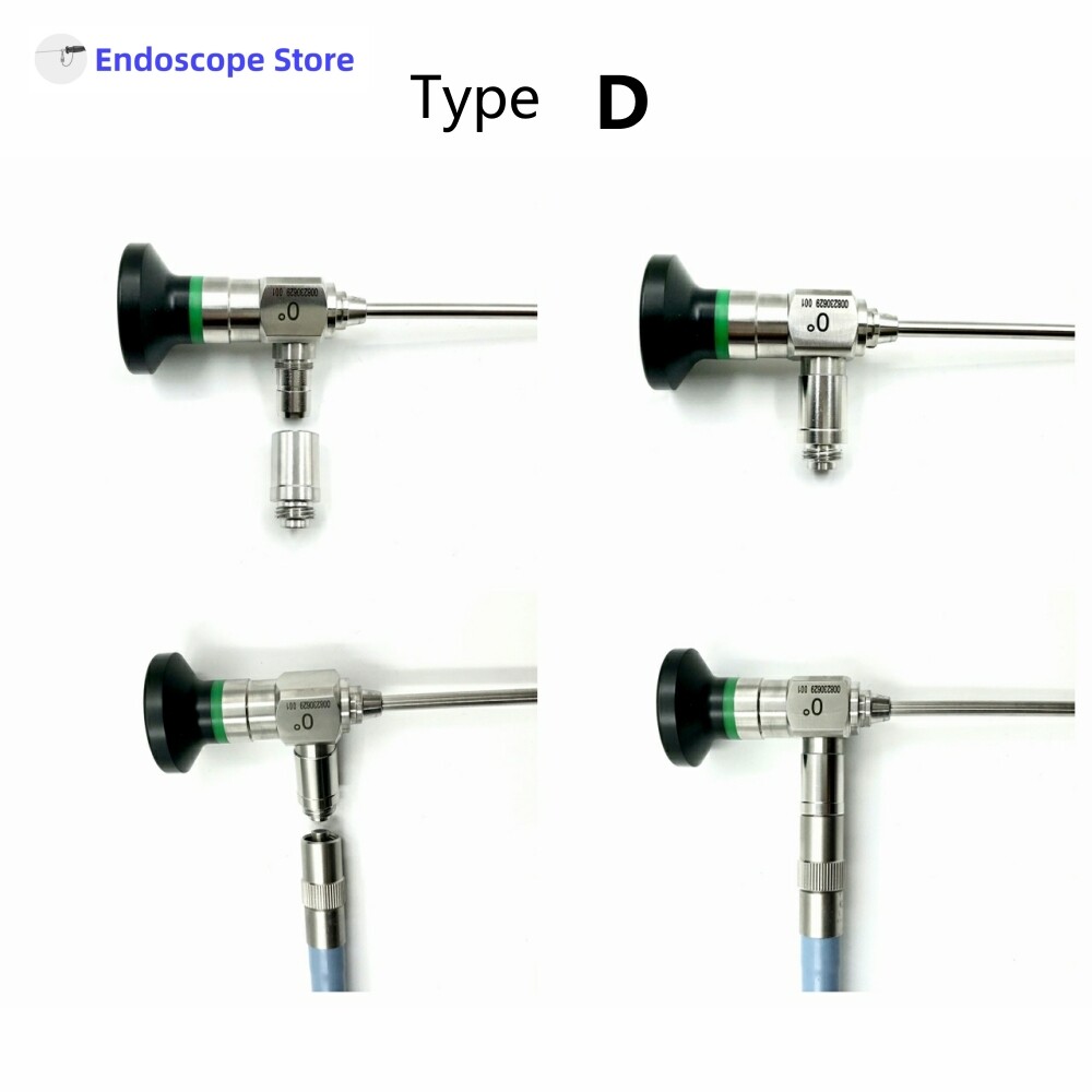 Rigid Endoscope Light Source Optical Fiber Interface Adapter Convert Connector