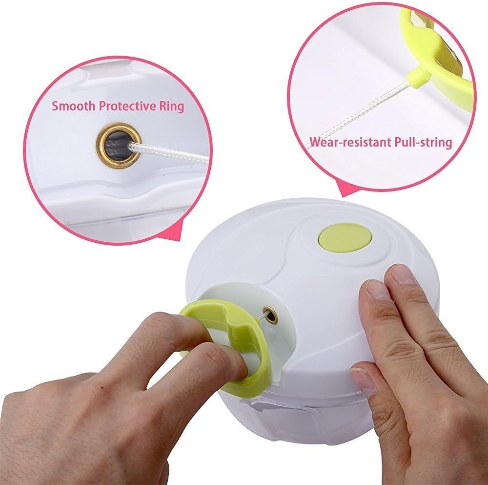Manual Food Processor - Efficient Mini Pull Chopper, Hand Food Chopper for Easy