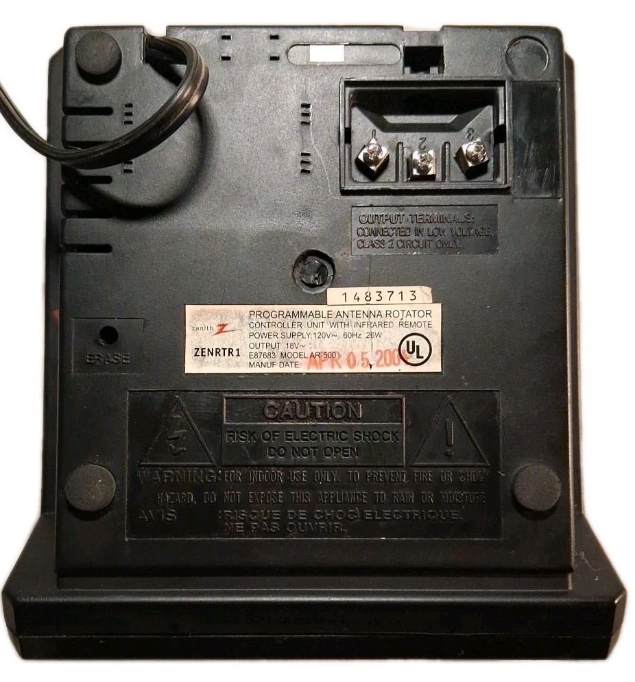 ZENITH ZENRTR1 AR-500 Remote Programmable Antenna Rotator Controller