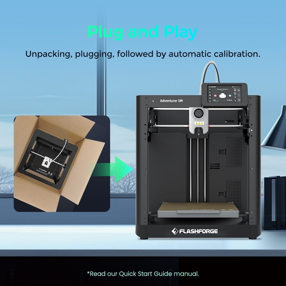 FLASHFORGE 3D Printer Adventurer 5M High-Speed 600 mm/s Auto Leveling WiFi US