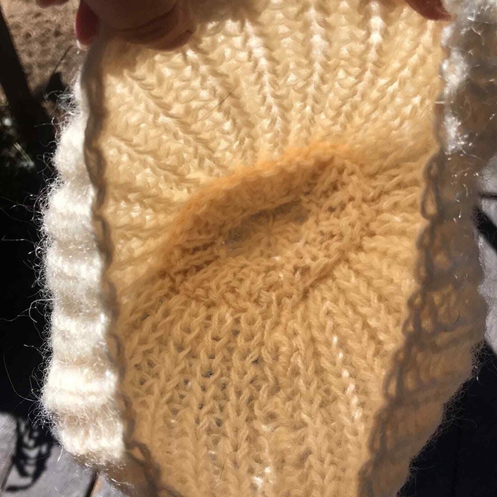 Cream Knit Hat Beanie