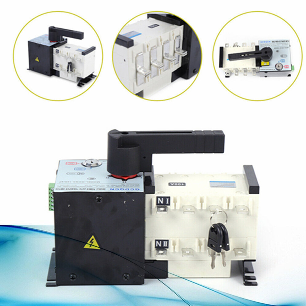 100A 4P Dual Power Automatic Transfer Switch Changeover Isolation Generator
