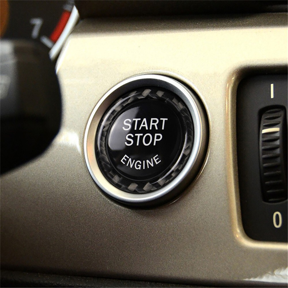 For Bmw E90 E92 E93 Carbon Fiber Engine Stripe Trim Ring Key Ring Accessories