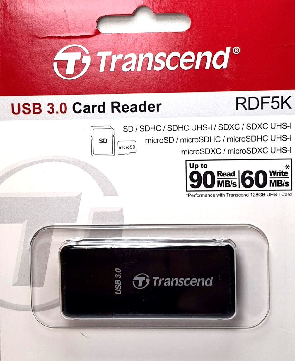 Transcend High-Speed RDF5K USB3.0 SDHC SDXC Micro SDHC Micro SDXC Card Reader SD