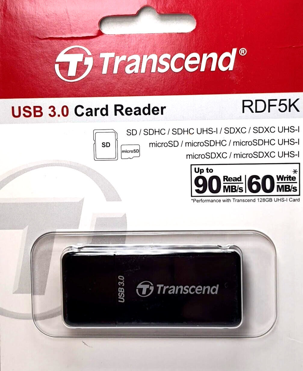 Transcend High-Speed RDF5K USB3.0 SDHC SDXC Micro SDHC Micro SDXC Card Reader SD