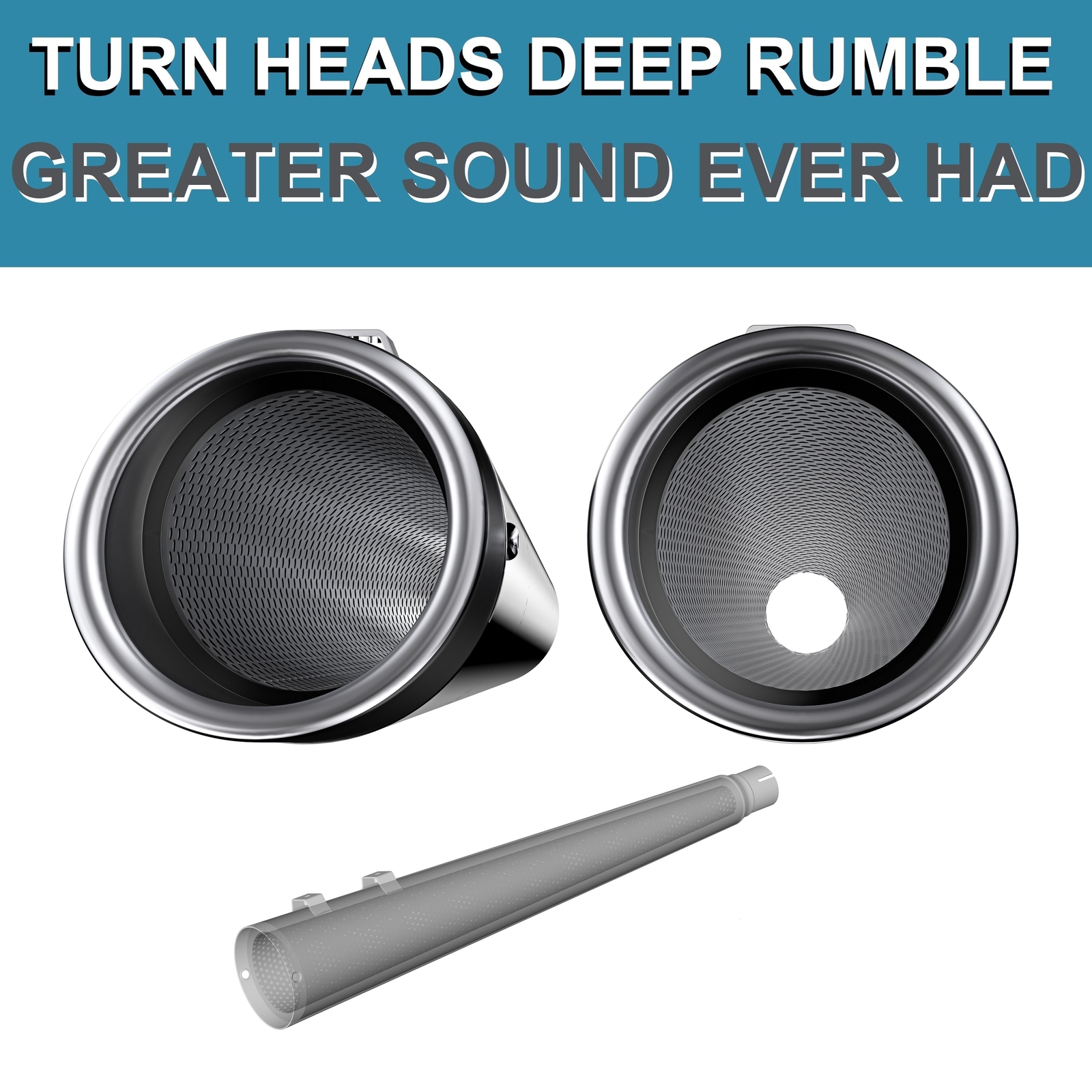 SHARKROAD 4.4"Slip On Mufflers for Harley Touring 95-16 Models Deep Nice Sound