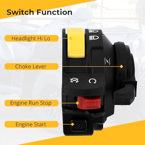 Left Handlebar Start Stop Headlight Switch for Suzuki Eiger 400 Kingquad 400