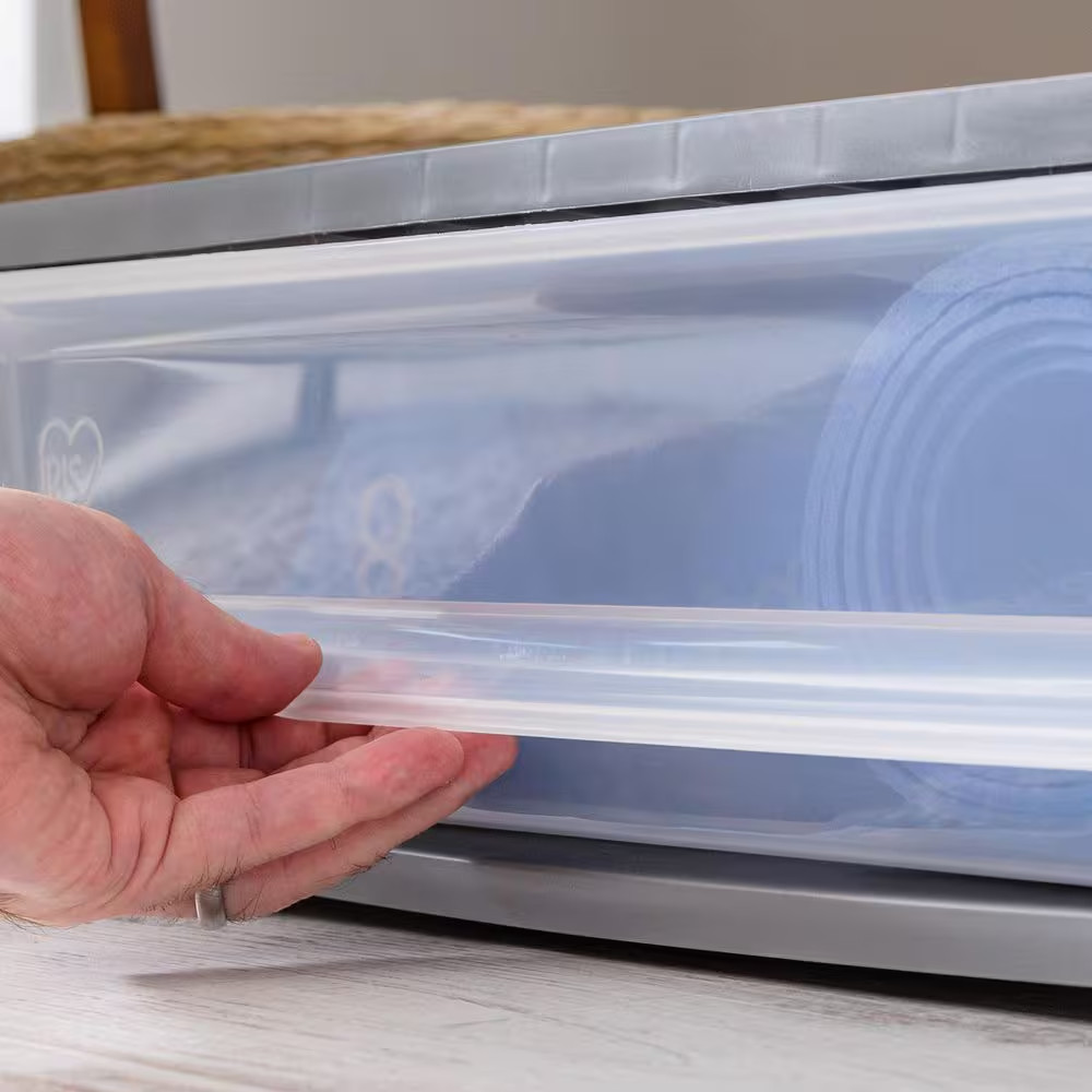 27.5 Qt./6.9 Gal. under Bed Storage with Pullout Drawer, Gray