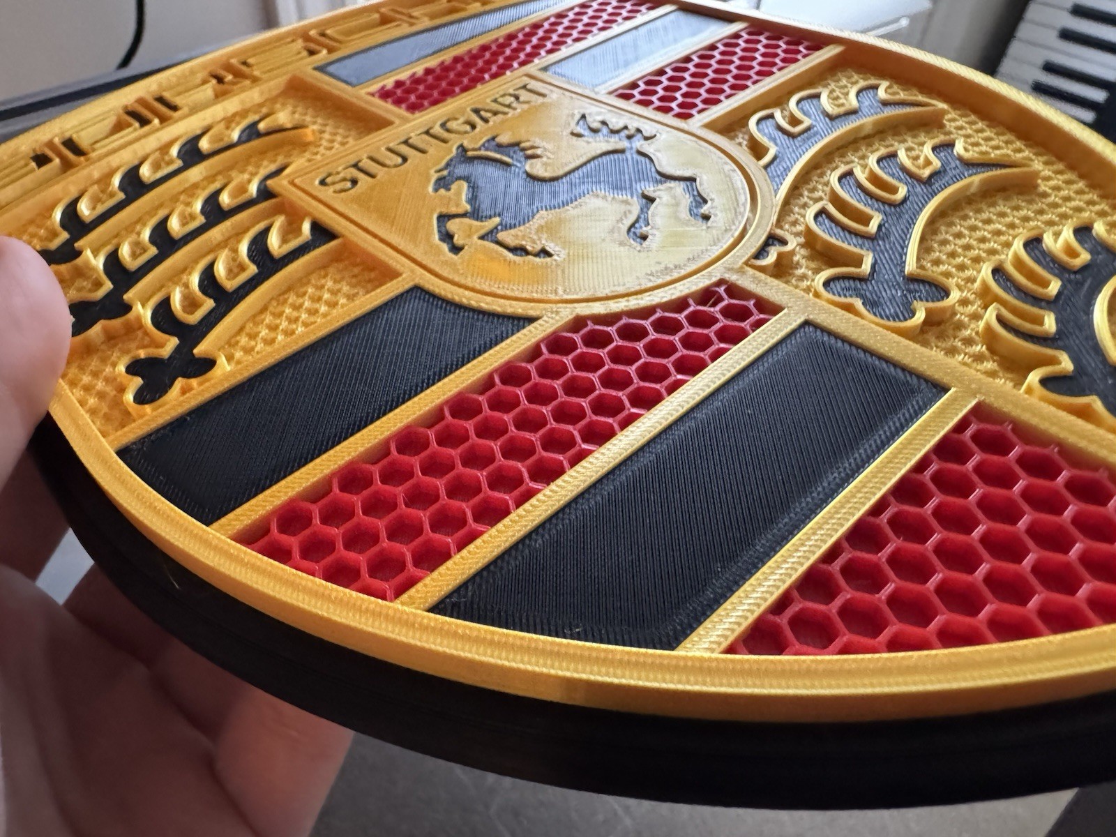 Porsche Logo Wall Art Plaque Team Sign Crest Decor, New