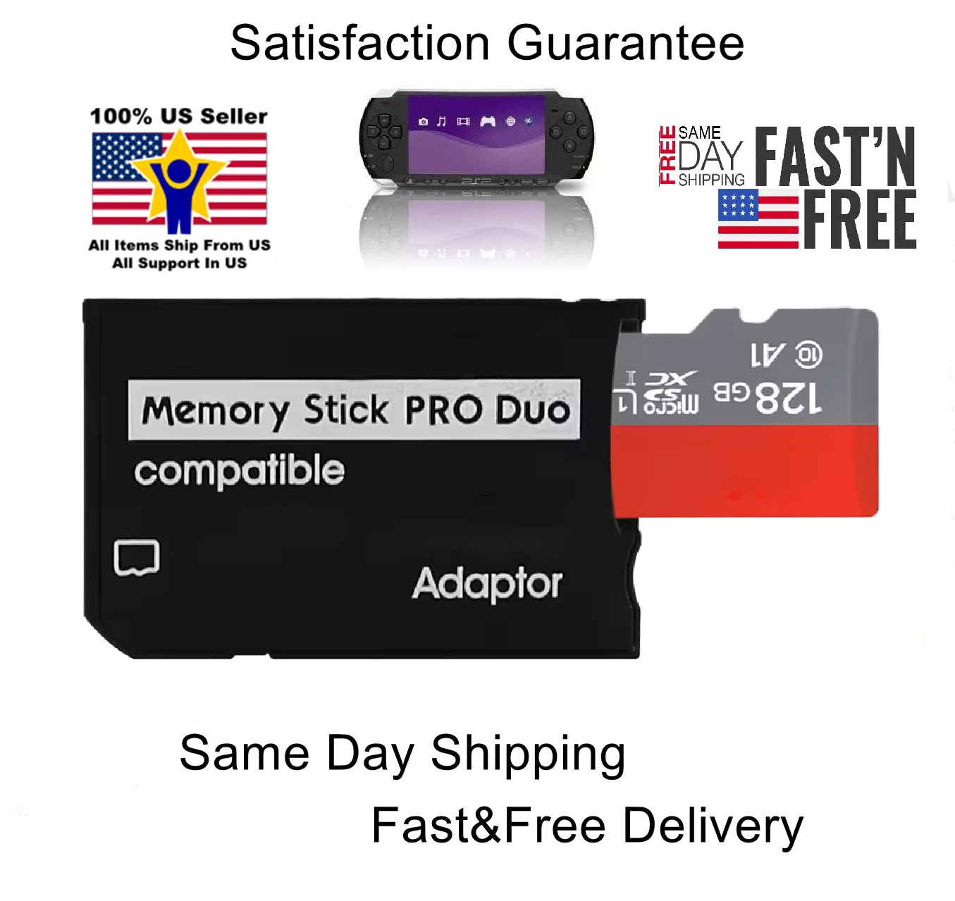 Micro SD to MS Pro Duo Adapter for PSP for Sony PSP 1000 2000 or 3000