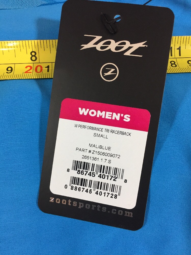 Zoot Womens Performance Racerback Tri Top Small S (6048)