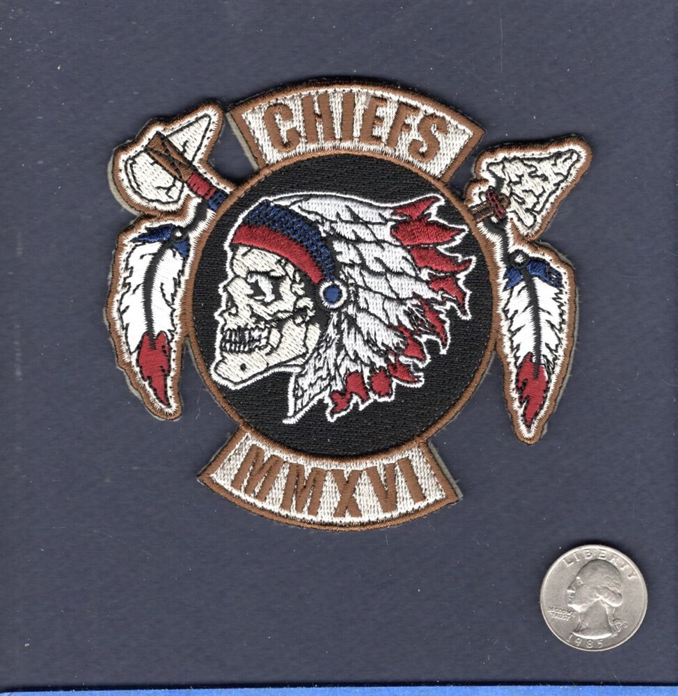 335th FS CHIEFS 2016 USAF F-15 EAGLE Fighter Squadron Patch + V