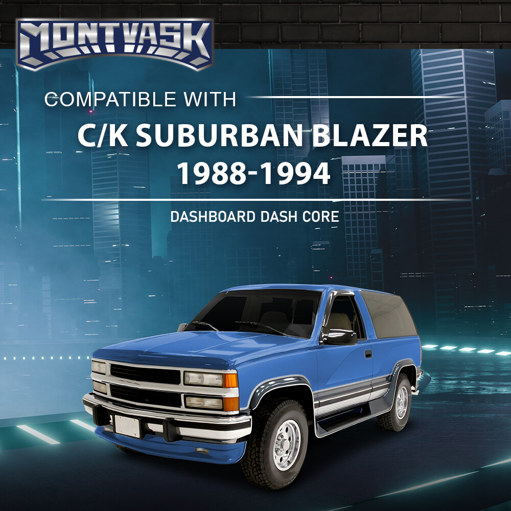 Fit For 88-94 Chevy GMC C/K Truck Suburban Blazer Dashboard Dash Core Black