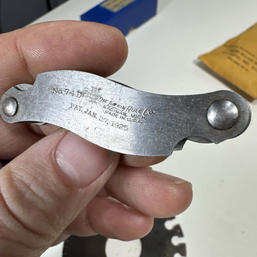 Lufkin Rule Co. Model 74D Screw Thread Pitch Gauge Double Depth USF Thread