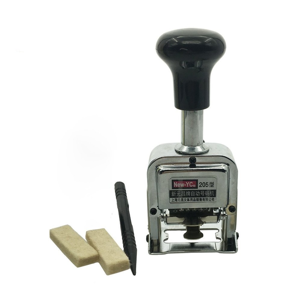 Automatic Numbering Machine, 5 Wheels Self Inking Number Stamp for Numbering ...