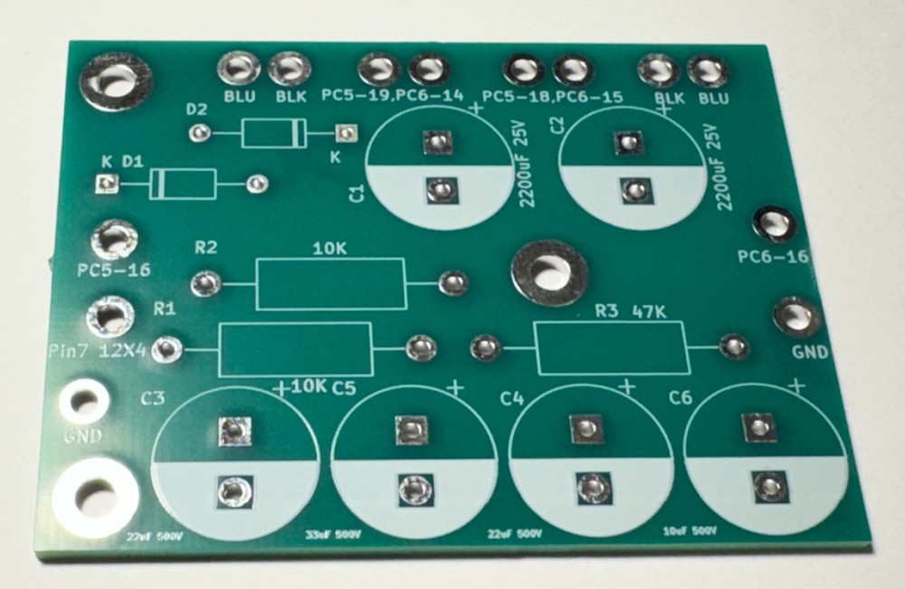 DYNACO PAS 2  PAS 3 capacitors power supply board bare