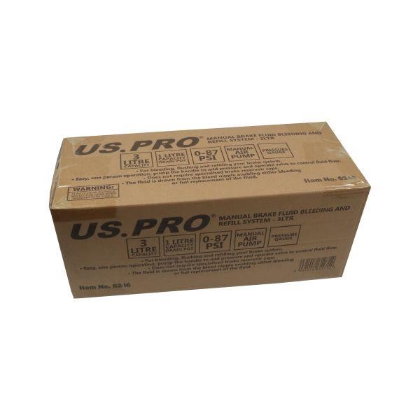 US PRO Tools Manual Brake Fluid Bleeding and Refill System 3L 6246