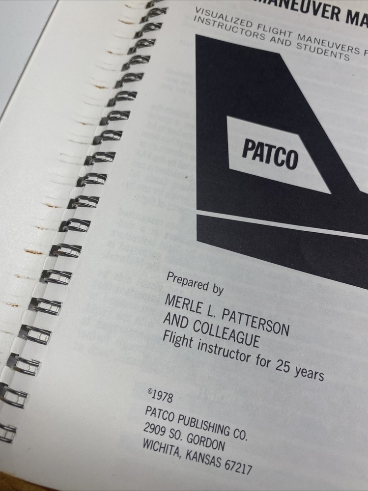 Aviation Plane Visualized Flight Maneuvers 1978 Patco Handbook
