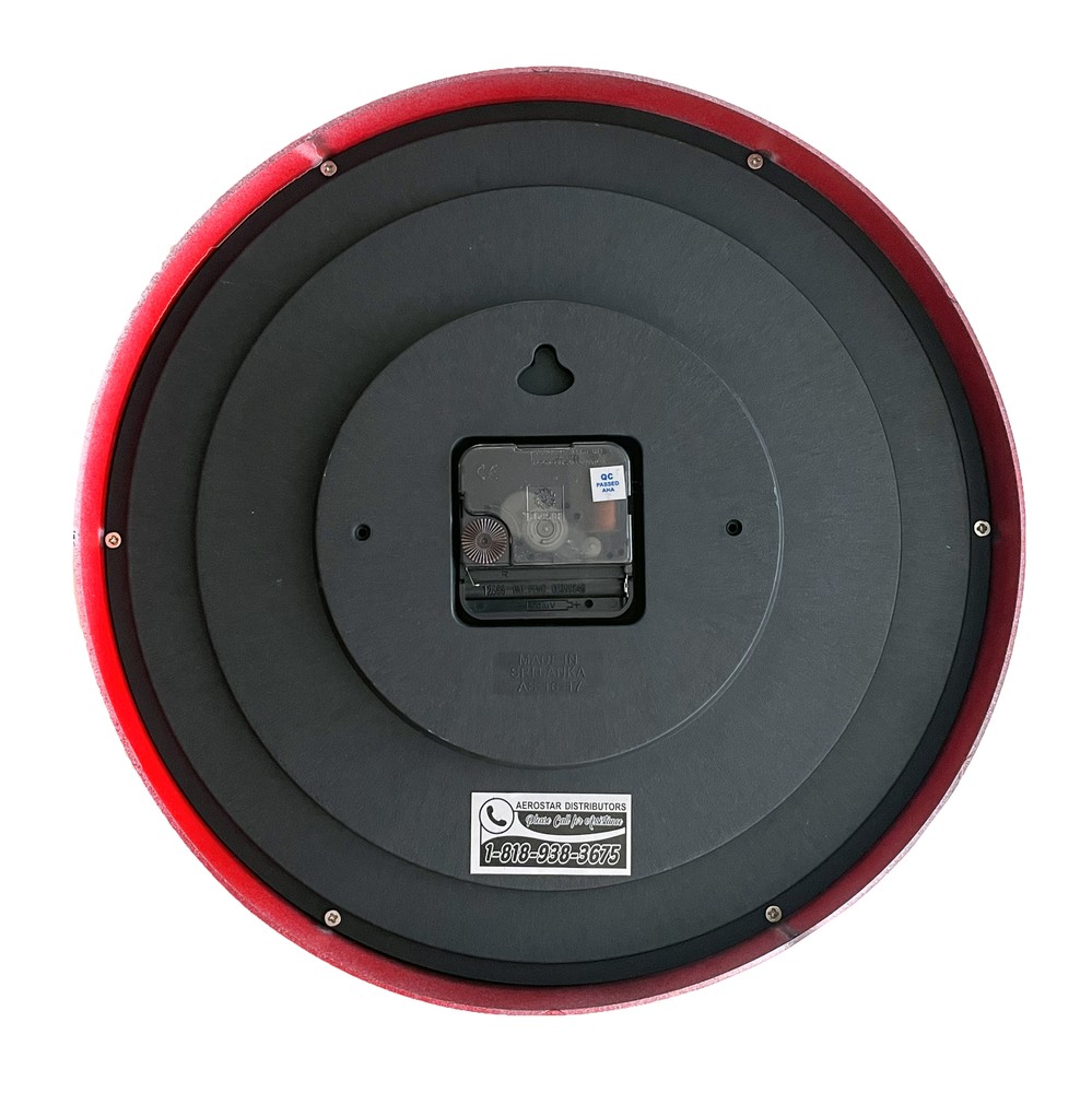1980s Postmodern Red Wall Clock