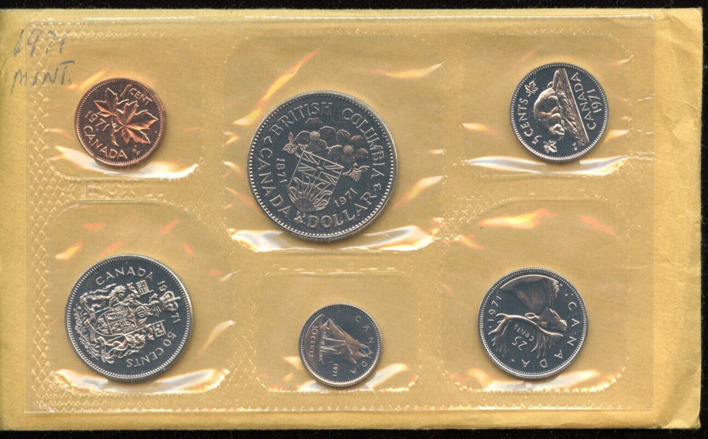 1971 Canada Prooflike Set - In Envelope and COA