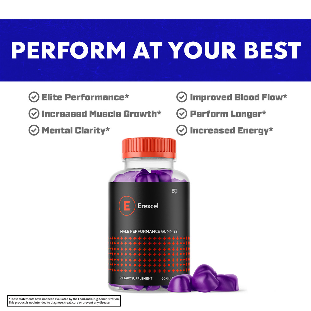 (3 Pack) Erexcel Gummies For Men, Advanced Performance Supplement 180 Gummies