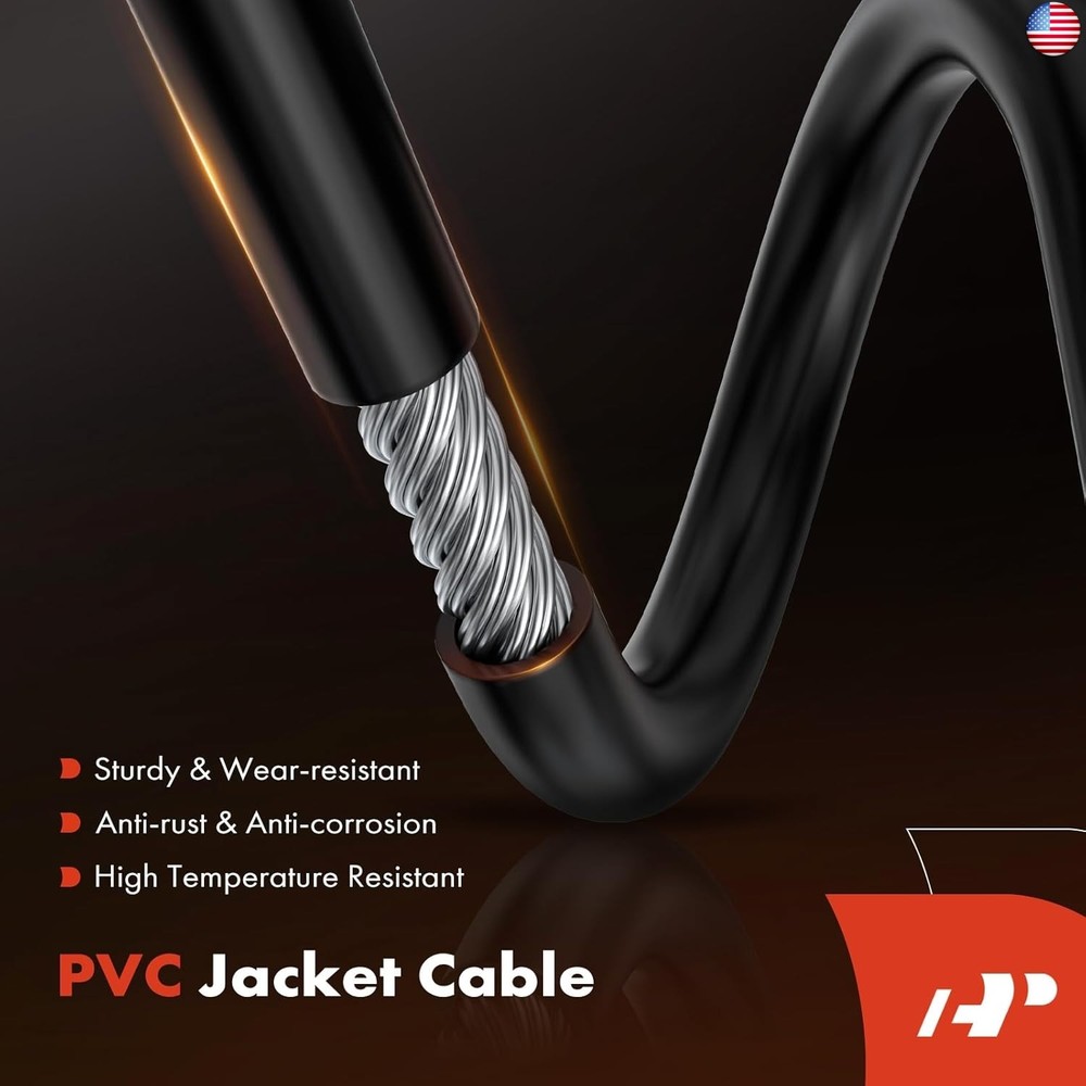 A-Premium Front Hood Latch Release Cable with Handle Compatible with Dodge