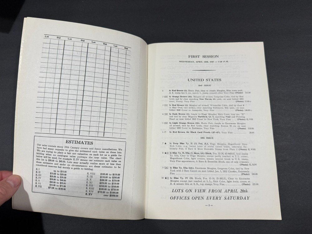 1963-65 Robert Siegel Auction Galleries Stamp Catalogs.....3 Items