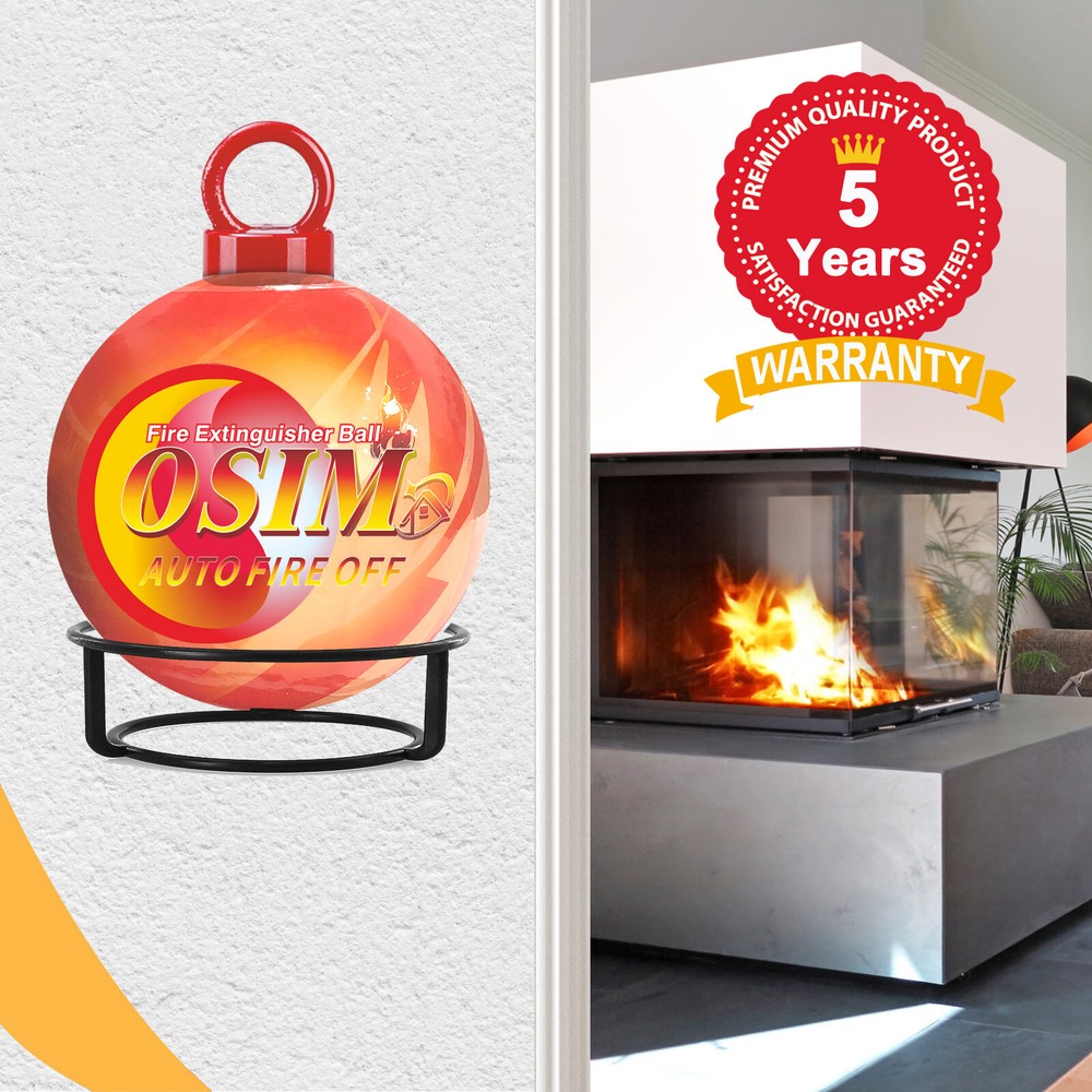 2 PACK Portable Automatic Fire Ball Extinguisher with Bracket and Hook Mount