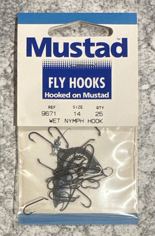 Mustad Wet Nymph Fly Hook Size 14