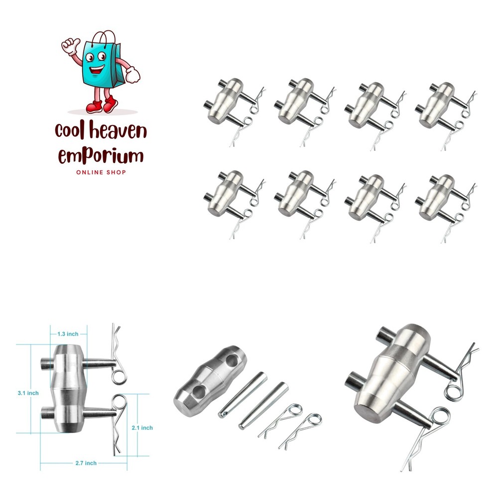 8 Pack Double Ended Conical Truss Coupler with Clips, Stage Lighting Replace ...