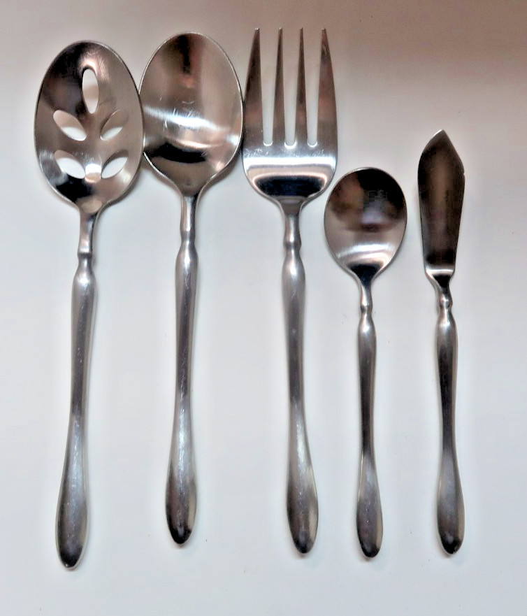 Hampton Stainless AKA HSV31 Unknown Pattern 1 Hostess Set 5 Pieces