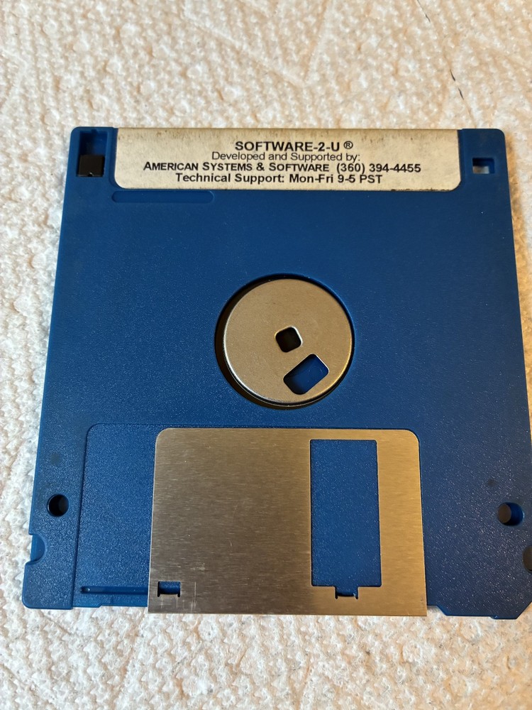 Wolfenstein 3-D, 3.5 floppy disk, American Systems & Software-2-U