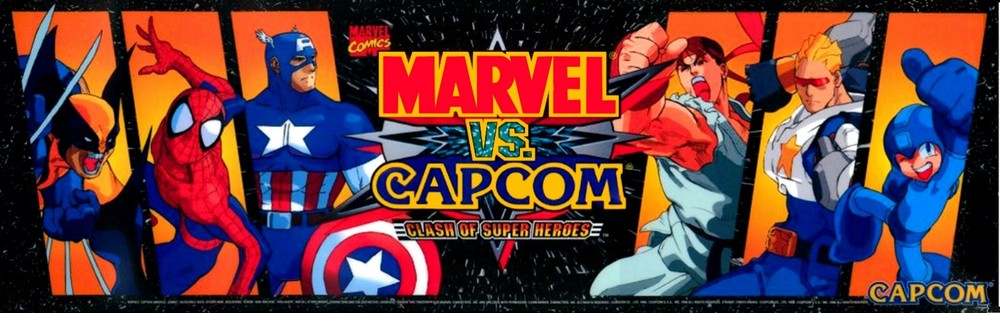 Arcade Classics Marquee Multicade Capcom Art Sticker 16" × 4" (11604)