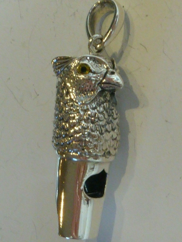 SOLID SILVER NOVELTY BIRD WHISTLE
