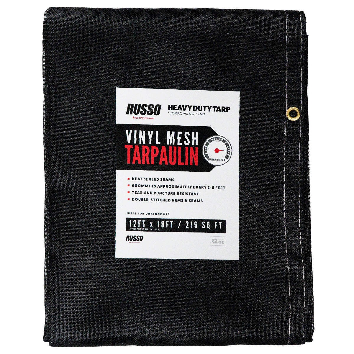 12X18 Vinyl Coated Mesh Tarp Dump Truck Fence Cover Landscape Trailer