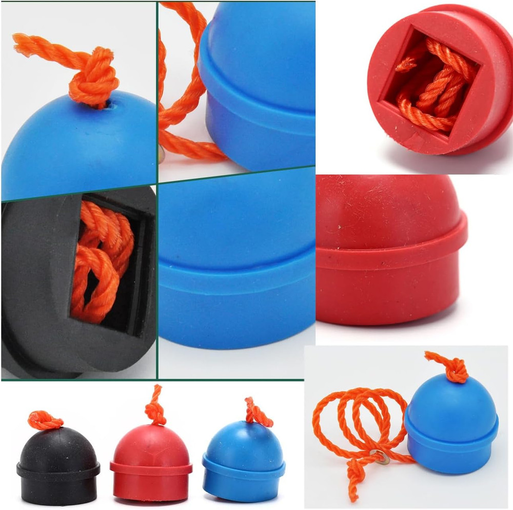 4 Pack Pool Chalk Cubes Holder with Cord String Anti-Lost Snooker Practical T...