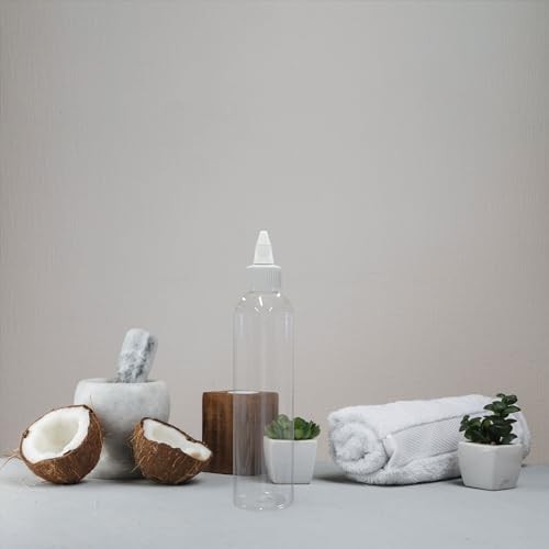 Twist Top Applicator Bottles, 8 OZ Crystal Clear, Squeeze Empty Plastic