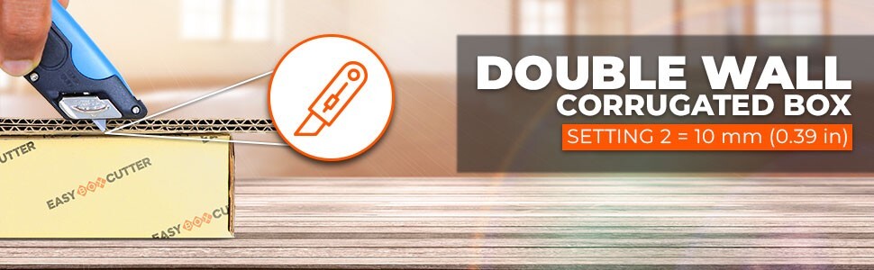 Easy Cut Safety Box Cutter Knife Easycut tool for work cutting 1000 Blue