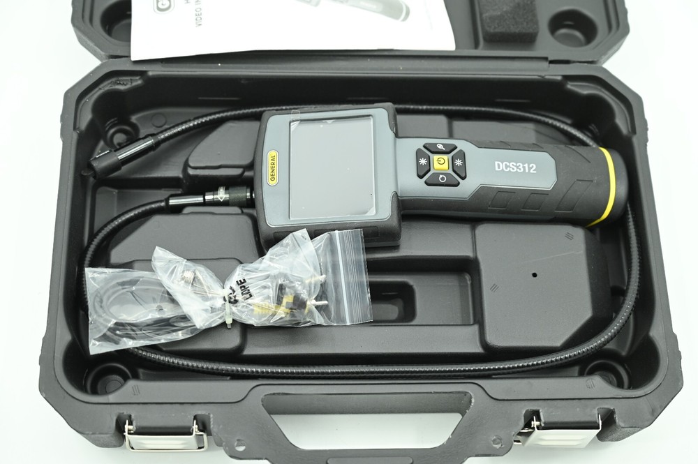 General DCS312 Heavy Duty Video Inspection System Camera Borescope with Case